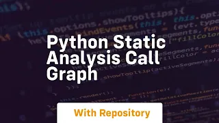 python static analysis call graph