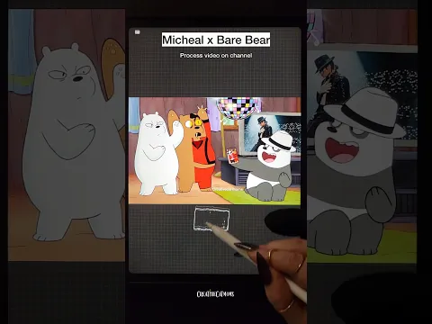Michael Jackson in bare bears reveal! #shorts #art #michaeljackson