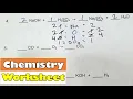 HS Chemistry - Practice Balancing Chemical Equations Worksheet