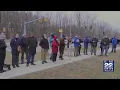 Healthcare workers veterans protest outside the Northampton VA