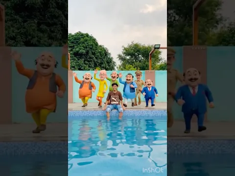 Motu patlu in swimming pool - part 3 #comedy #funny #cutebaby #motupatlu