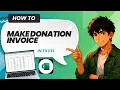 How to Make a Donation Invoice Tested