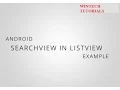 Android ListView With Search Function