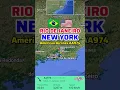 Rio de Janeiro to New York Flight Route American Airlines AA974
