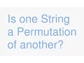 Java Is one string a permutation of another