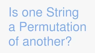 Java Is one string a permutation of another