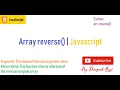 Array Reverse Javascript