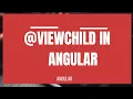 How to use ViewChild decorator in Angular with example step by step Angular Tutorial