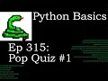 Python Basics Pop Quiz