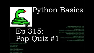 Python Basics Pop Quiz
