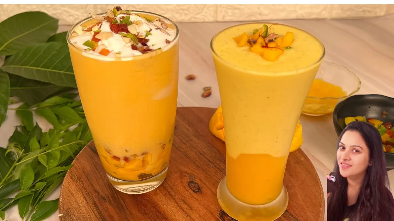 If You Have Milk & Mango & Curd, You Must try these Easy Recipes Mango Mastani & Mango Dalgona Lassi