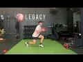 Alternating lunge jump with med ball