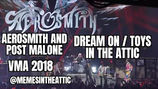 Download Aerosmith \u0026 Post Malone - Dream On / Toys In The Attic - 35th Video Music Awards (VMA 2018) MP3