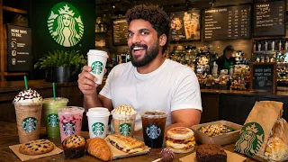 Eating Only Starbucks For 24 Hours !