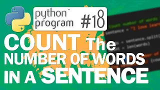 Python Program Count the Number of Words in a Sentence Python Programming