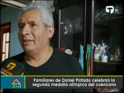 Familiares de Daniel Pintado celebran la segunda medalla olímpica del cuencana