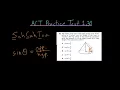 ACT Practice Test 1 30 Trigonometry