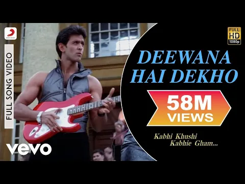 Download MP3 Deewana Hai Dekho Full Video - K3G|Hrithik Roshan|Kareena Kapoor|Alka Yagnik|Sonu Nigam