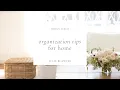 Organization Tips for Home