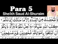 Download Lagu Para 5 Full - Sheikh Saud Al-Shuraim With Arabic Text (HD) - Para 5 Sheikh Al-Shuraim