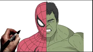 How To Draw Spiderman vs Hulk | Step By Step | Brand New Day