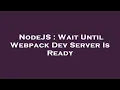 NodeJS Wait Until Webpack Dev Server Is Ready