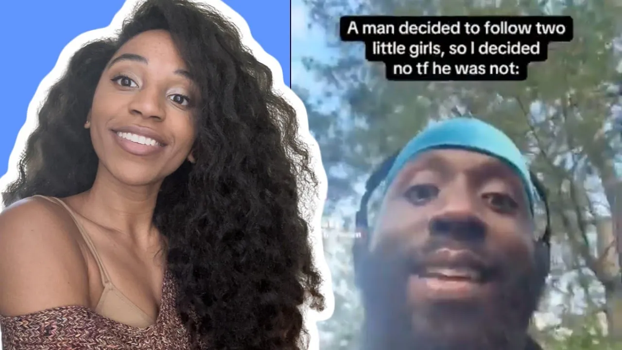 Man Protects Young Girls Who Where Followed by a Creep