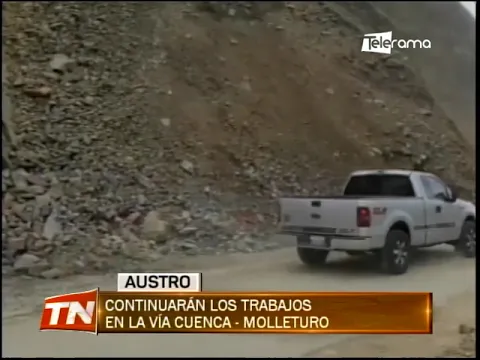 Continuarán los trabajos en la vía Cuenca - Molleturo