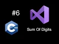 Visual Studio Code C Sum of Digits