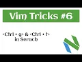 VIM Tricks ctrl g ctrl t in Search