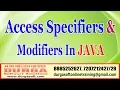 Java Tutorials Access Specifiers Modifiers In JAVA by DURGA Sir