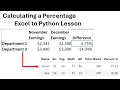 Converting Excel Percentage Calculations to Python Step-by-Step Tutorial