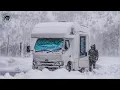 Spending the Night in Japan's Snowiest Mountains | Vantec Camper Van (ASMR)