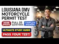 Pass First Try 2026 Louisiana DMV Motorcycle Permit Test 9 25 Real Q As