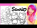 Coloring Hello Kitty Fifi My Melody Cinnamoroll Sanrio Coloring Pages Markers Crayons