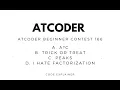AtCoder Beginner Contest 166 PROBLEM A B C D C SOLUTION ENGLISH