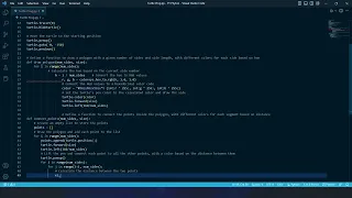 Python Turtle Graphics Drawing a Fully Connected Polygon with Hue and Distance Colors