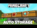 Minecraft EASY Multi Item Storage System Simple Survival Tutorial Minecraft Bedrock Java