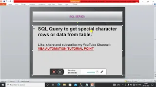 SQL query to get special characters rows or data from table