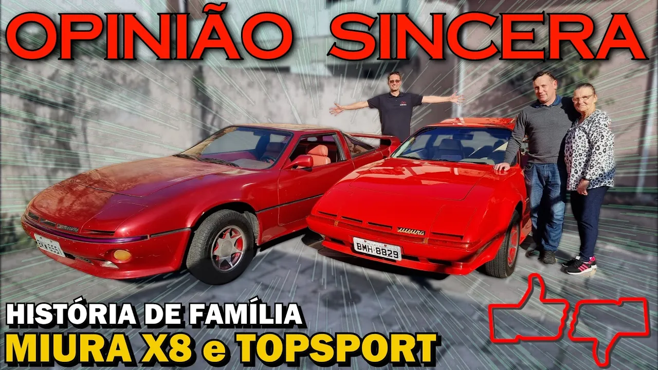 A linda história de uma família apaixonada por carros antigos de fibra! Miura X8 e Topsport