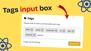 Add tags input box using React js