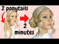 EASIEST side bun in just 2 minutes on medium to long hair