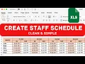 How To Create Employee Schedule In 5 Minutes In Excel