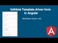 Form Validation in Angular Validate Form in Angular MEAN Stack tutorial