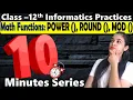 10 Minutes Series Math Functions POWER ROUND MOD Fatafat Revision 12 IP