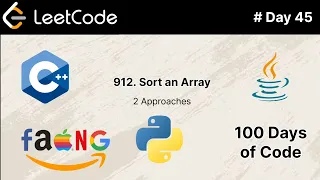 Sort anArray problem 912 of 100 Days of Code Daily Challenge