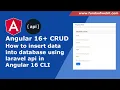 Angular CRUD - 1 How to insert data using API in Angular 16 CLI w Form Validation Angular Tuts