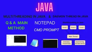 Java Multithreading in Notepad CMD What is Daemon Thread Interview Q A Explained
