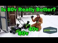 40v vs 80v Battery Powered Snow Blower - Which Is Better