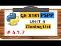 GE 8151 PSPP NOTES 4 1 7 List Cloning